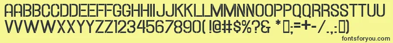 HallandaleStencilBoldJl Font – Black Fonts on Yellow Background