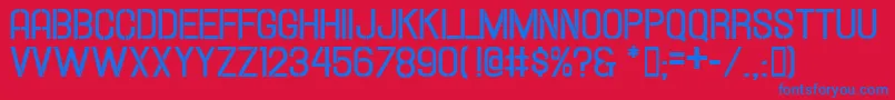 HallandaleStencilBoldJl Font – Blue Fonts on Red Background