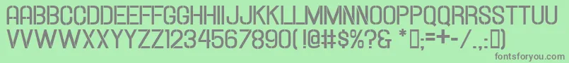 HallandaleStencilBoldJl Font – Gray Fonts on Green Background