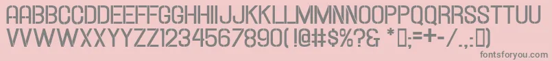 HallandaleStencilBoldJl Font – Gray Fonts on Pink Background