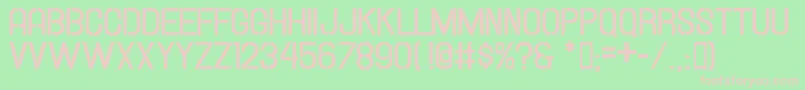 HallandaleStencilBoldJl Font – Pink Fonts on Green Background