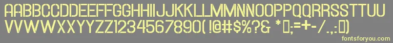 HallandaleStencilBoldJl Font – Yellow Fonts on Gray Background