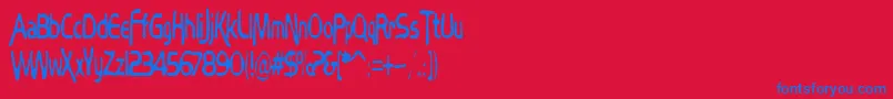 BubblyFrog Font – Blue Fonts on Red Background