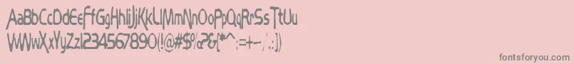 BubblyFrog Font – Gray Fonts on Pink Background