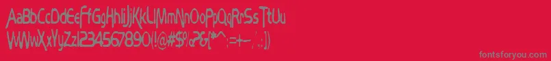 BubblyFrog Font – Gray Fonts on Red Background