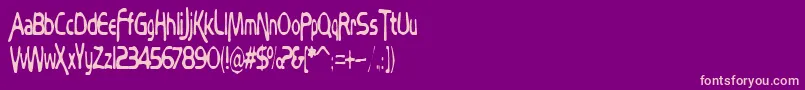 Police BubblyFrog – polices roses sur fond violet