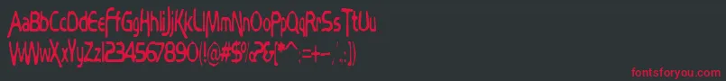 BubblyFrog-Schriftart – Rote Schriften auf schwarzem Hintergrund