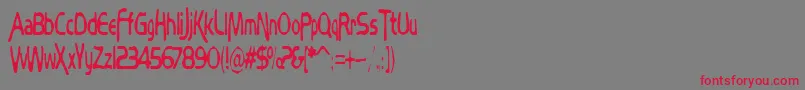 BubblyFrog Font – Red Fonts on Gray Background