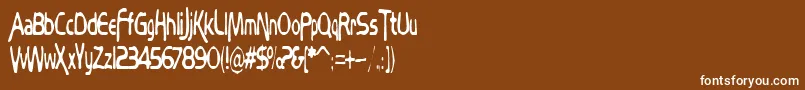 More about BubblyFrog Font BubblyFrog Font – White Fonts on Brown Background