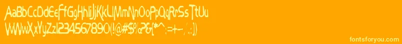 BubblyFrog Font – Yellow Fonts on Orange Background