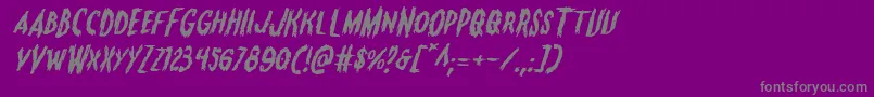 Monsteramaexpandital Font – Gray Fonts on Purple Background