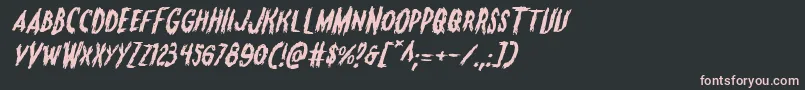 Monsteramaexpandital Font – Pink Fonts on Black Background