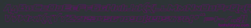 Шрифт RapierZeroHollowItalic – фиолетовые шрифты на чёрном фоне