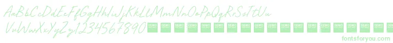 SeasideGrooveDemo Font – Green Fonts on White Background