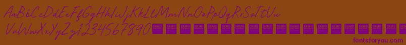 SeasideGrooveDemo Font – Purple Fonts on Brown Background