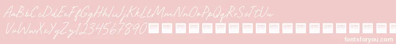 SeasideGrooveDemo Font – White Fonts on Pink Background