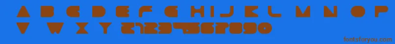 GtekMinimal Font – Brown Fonts on Blue Background