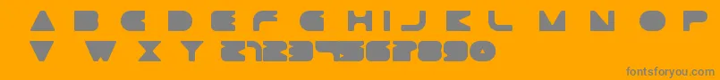 GtekMinimal Font – Gray Fonts on Orange Background