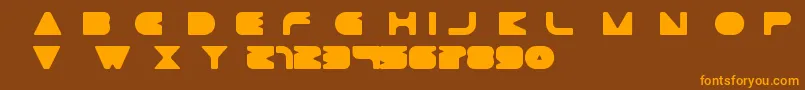 GtekMinimal Font – Orange Fonts on Brown Background