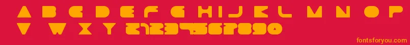 GtekMinimal Font – Orange Fonts on Red Background