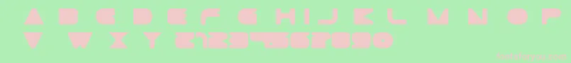 GtekMinimal Font – Pink Fonts on Green Background