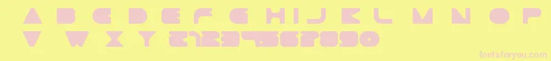 GtekMinimal Font – Pink Fonts on Yellow Background