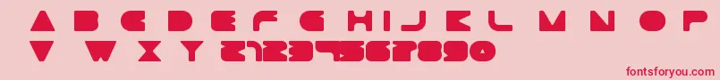 GtekMinimal Font – Red Fonts on Pink Background