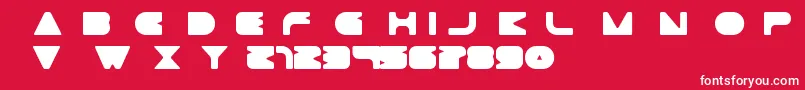 GtekMinimal Font – White Fonts on Red Background