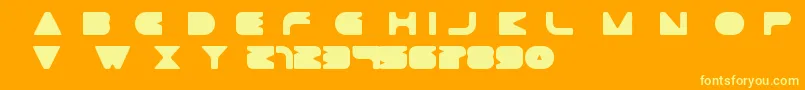 GtekMinimal Font – Yellow Fonts on Orange Background