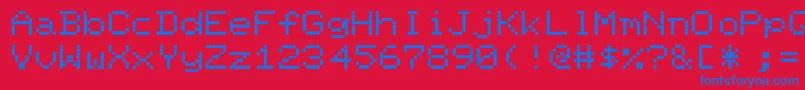 Fillit Font – Blue Fonts on Red Background