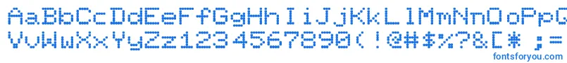 フォントFillit – 白い背景に青い文字