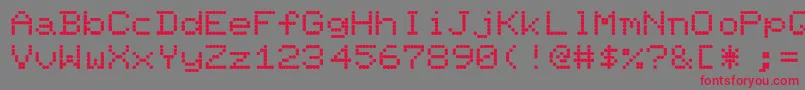 フォントFillit – 赤い文字の灰色の背景