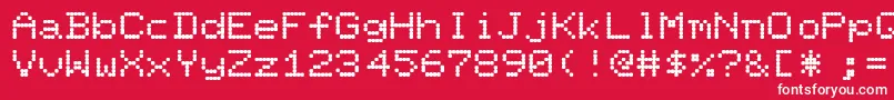 Fillit Font – White Fonts on Red Background