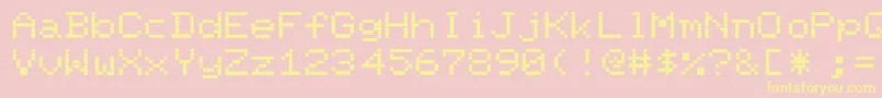 Police Fillit – polices jaunes sur fond rose
