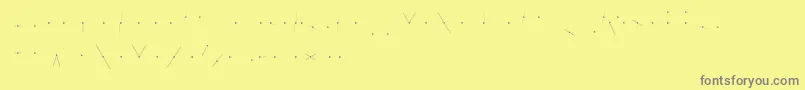 KhCosan3 Font – Gray Fonts on Yellow Background