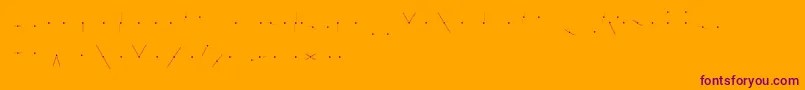 KhCosan3-Schriftart – Violette Schriften auf orangefarbenem Hintergrund