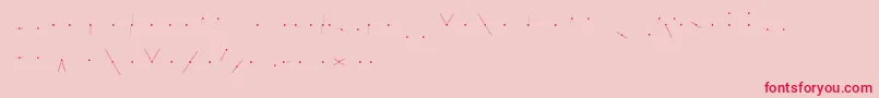 KhCosan3 Font – Red Fonts on Pink Background
