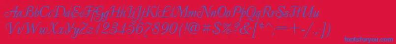 Decornormal.Kz Font – Blue Fonts on Red Background