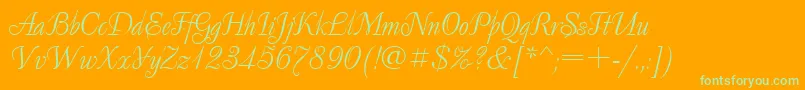 Decornormal.Kz Font – Green Fonts on Orange Background