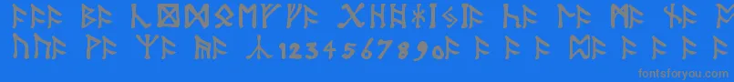 Шрифт TolkienDwarfRunes – серые шрифты на синем фоне