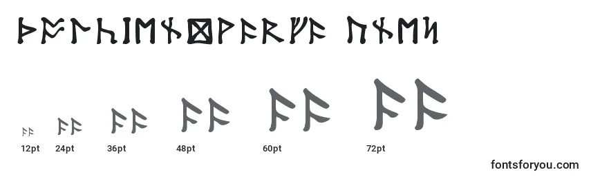 Größen der Schriftart TolkienDwarfRunes