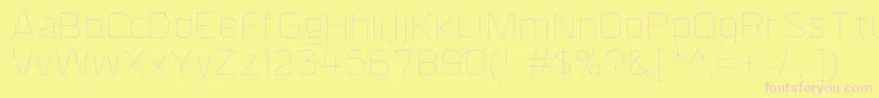 F4aagentthin Font – Pink Fonts on Yellow Background