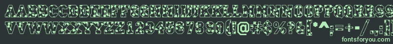 ACampusspots Font – Green Fonts on Black Background