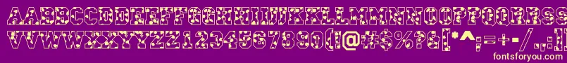 ACampusspots Font – Yellow Fonts on Purple Background