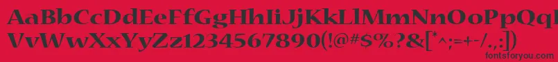 Nueva4 Font – Black Fonts on Red Background