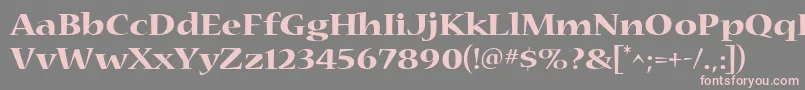 Nueva4 Font – Pink Fonts on Gray Background