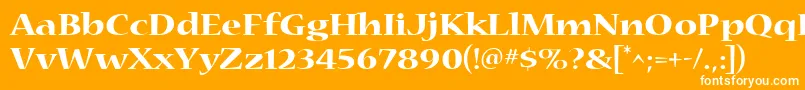 フォントNueva4 – オレンジの背景に白い文字