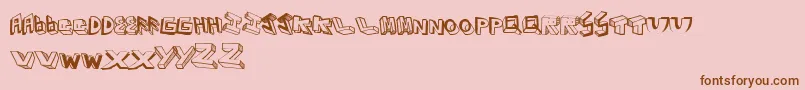 Eighties Font – Brown Fonts on Pink Background