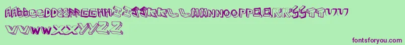 Eighties Font – Purple Fonts on Green Background