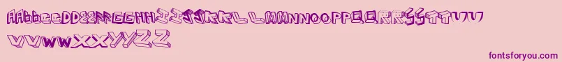 Weitere Informationen zur Eighties-Schriftart Eighties-Schriftart – Violette Schriften auf rosa Hintergrund
